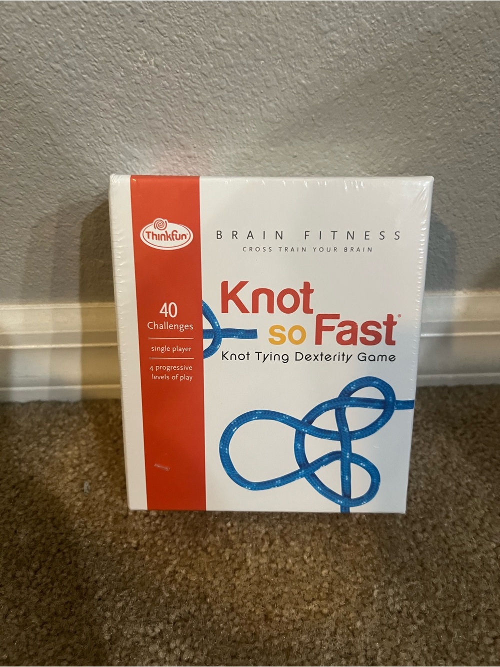 ThinkFun Knot so Fast Knot Tying Game - Blue & Red Packaging